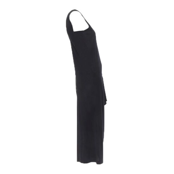 COMME DES GARCONS 1980s Vintage draped cut out detail scoop neck midi dress - Picture 4 of 7